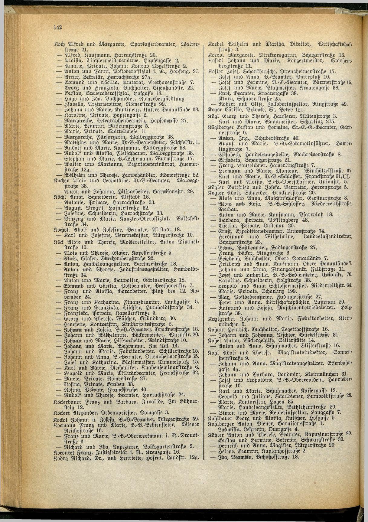 Amtliches Linzer Adreßbuch 1929 - Seite 164