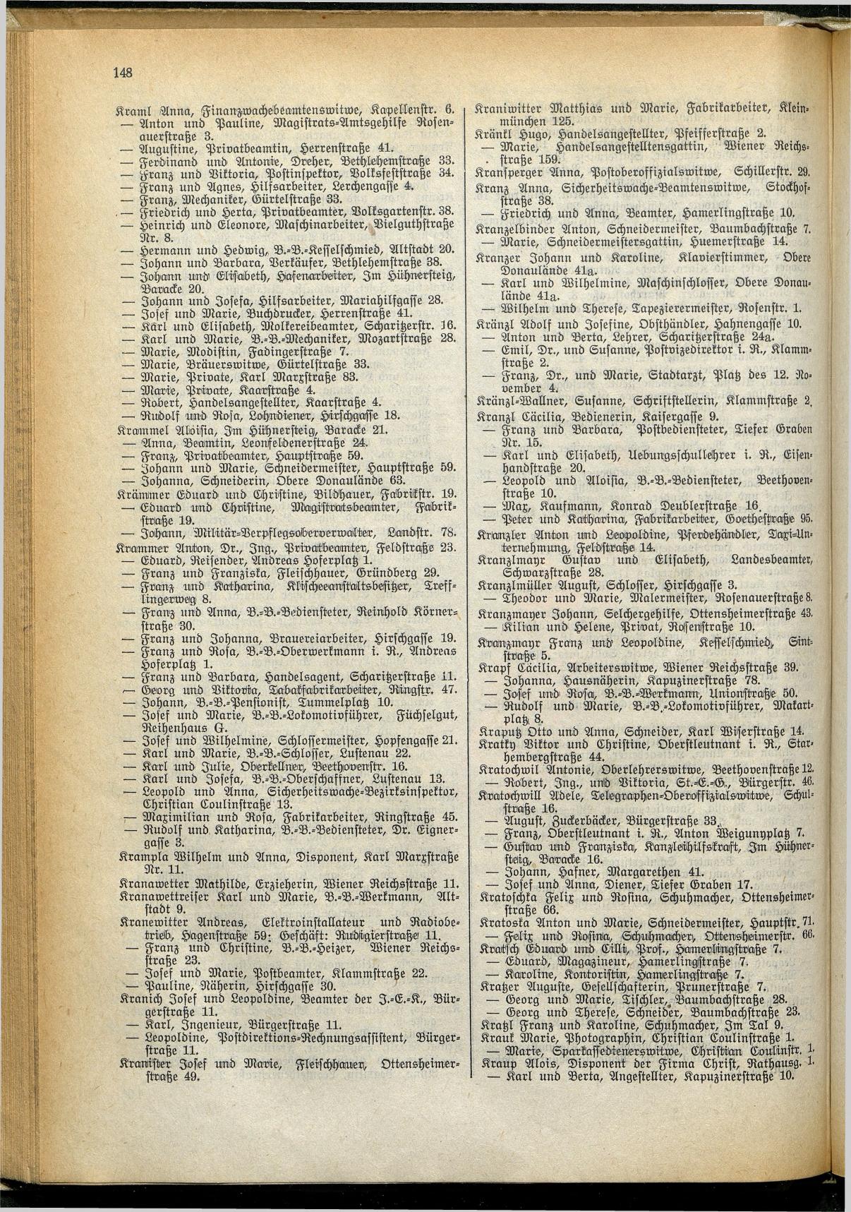 Amtliches Linzer Adreßbuch 1929 - Seite 172