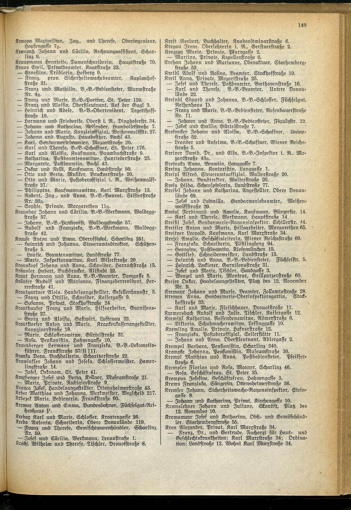 Amtliches Linzer Adreßbuch 1929 - Seite 173
