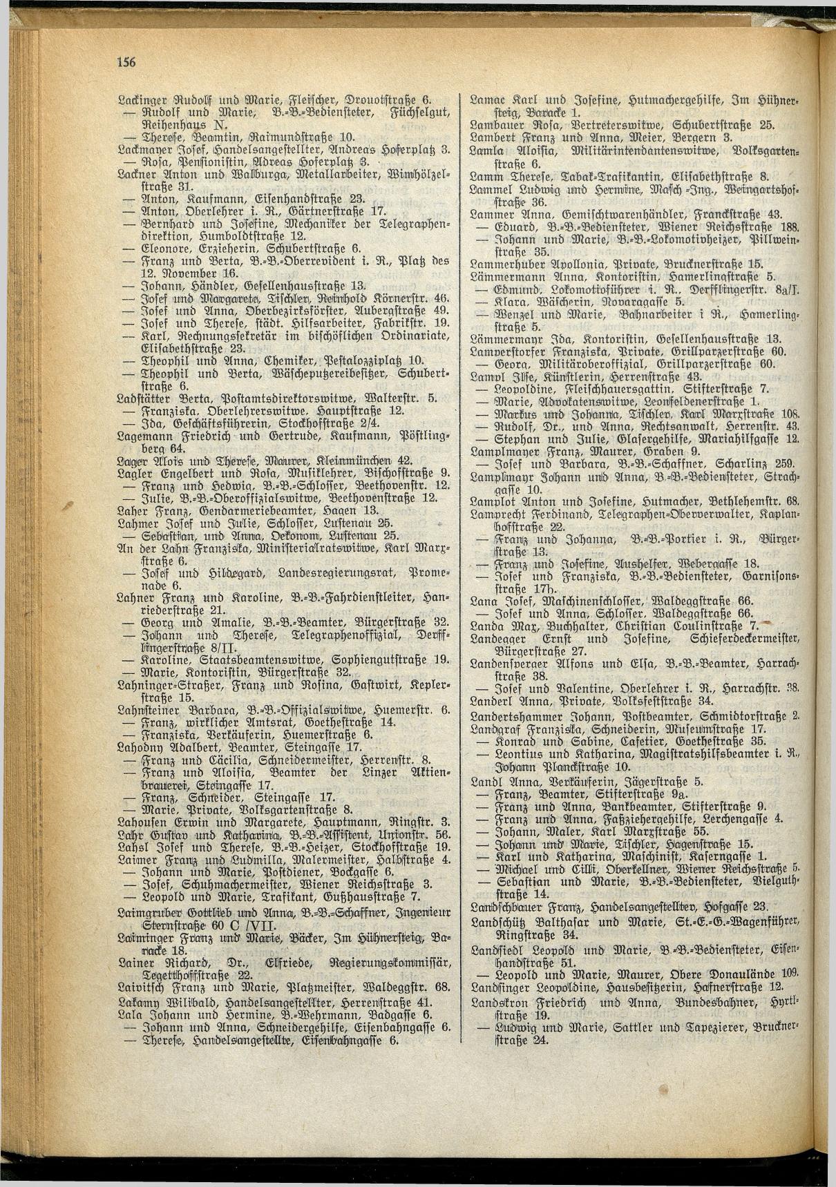 Amtliches Linzer Adreßbuch 1929 - Seite 180