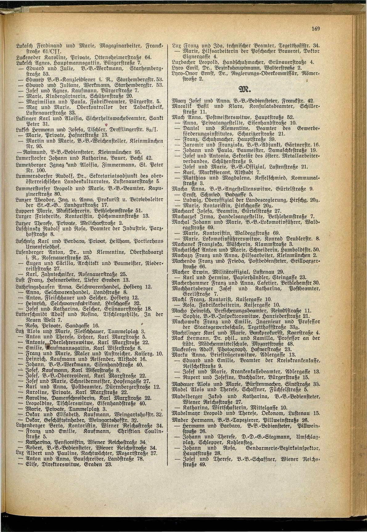 Amtliches Linzer Adreßbuch 1929 - Seite 193