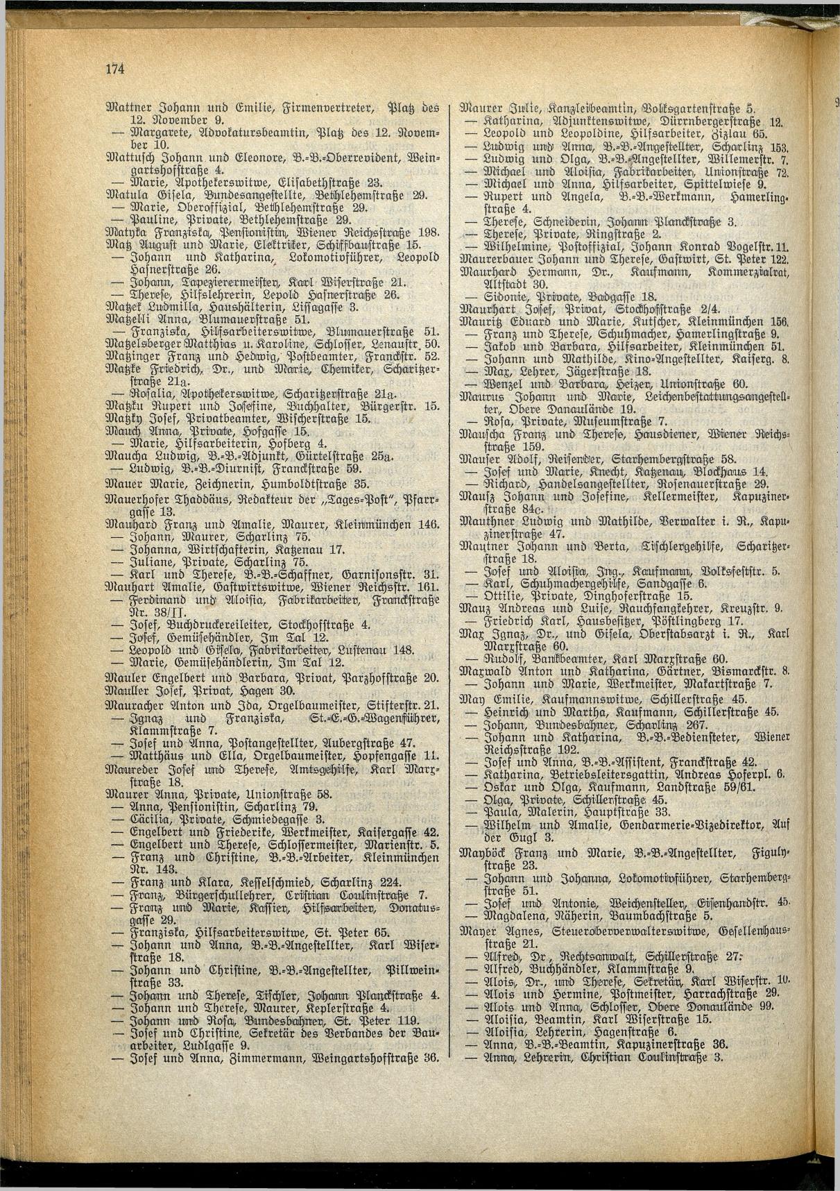 Amtliches Linzer Adreßbuch 1929 - Seite 198