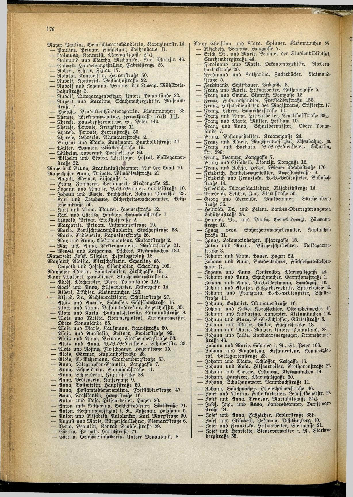 Amtliches Linzer Adreßbuch 1929 - Seite 200
