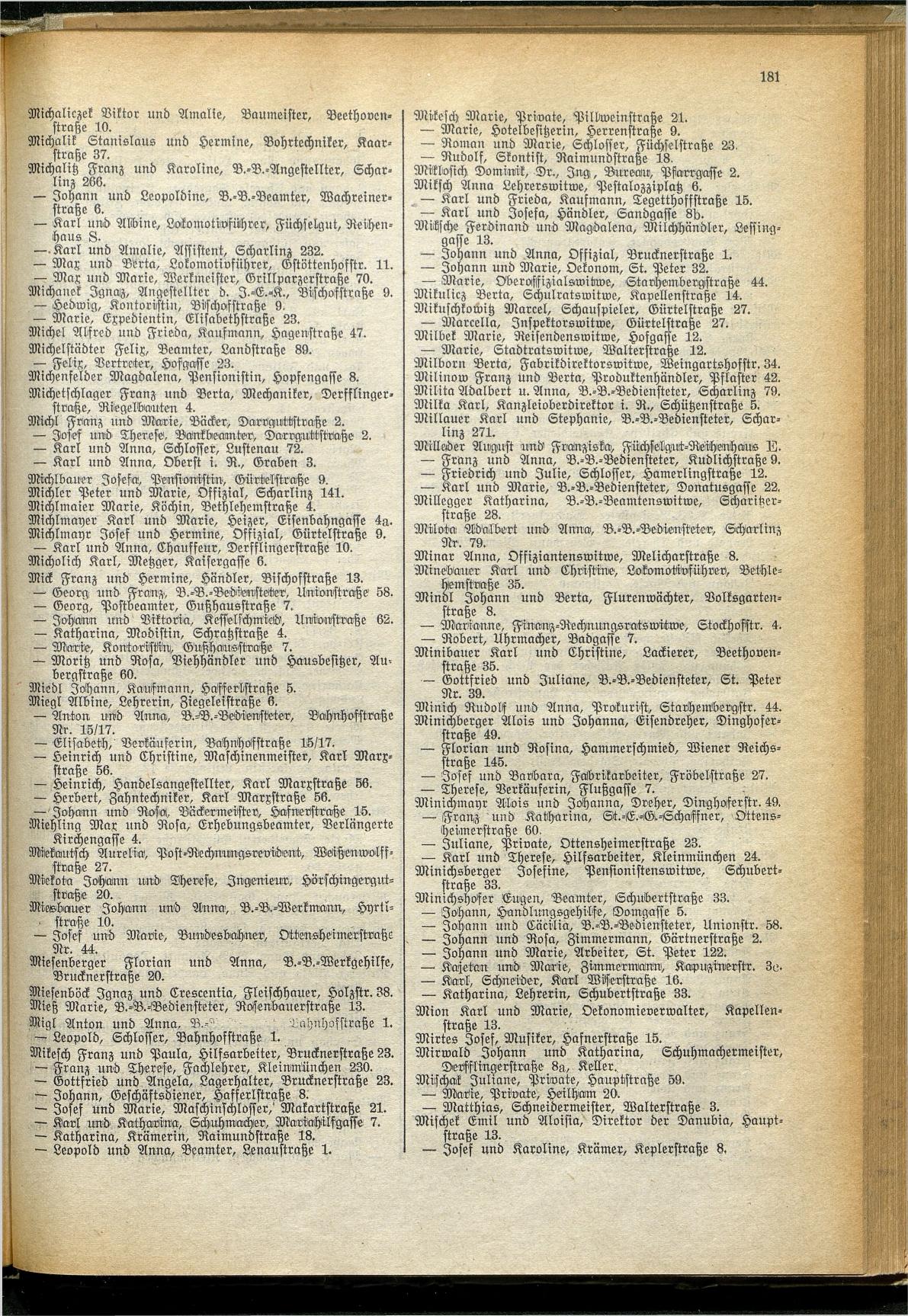 Amtliches Linzer Adreßbuch 1929 - Seite 205