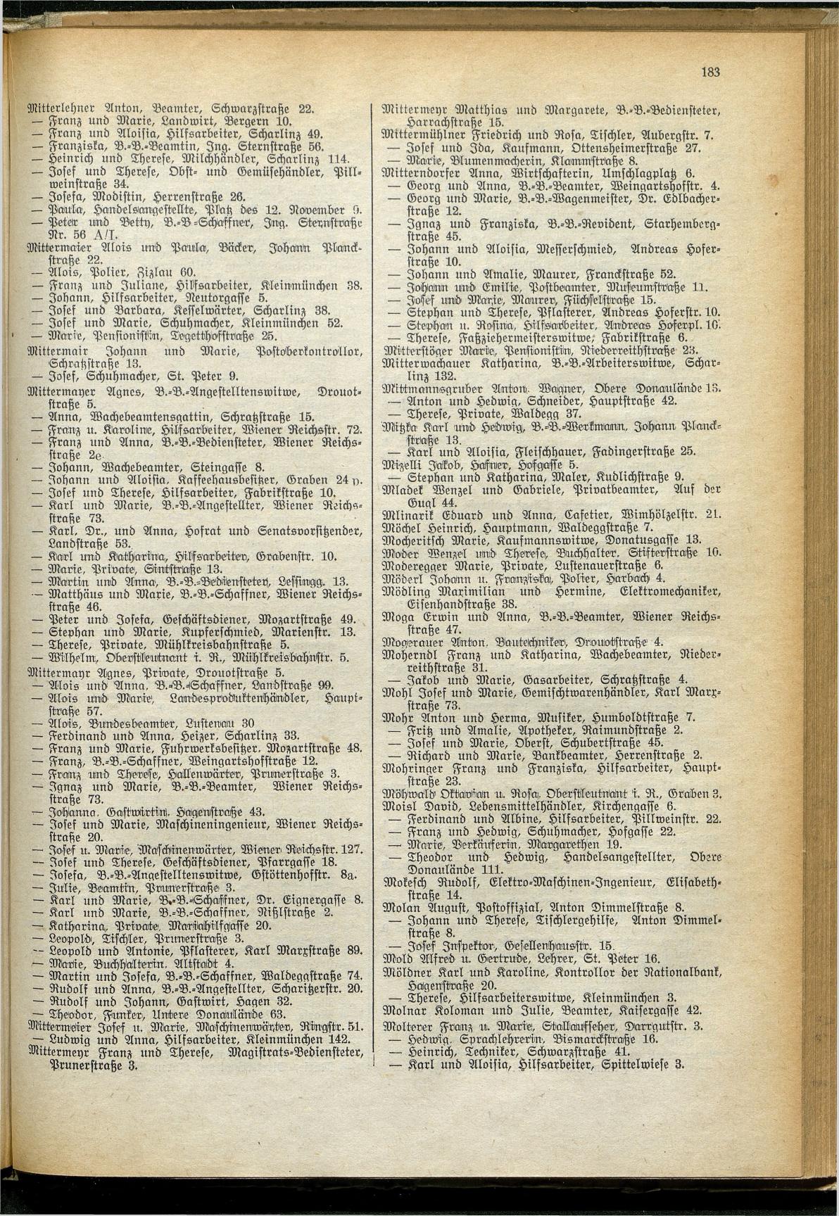 Amtliches Linzer Adreßbuch 1929 - Seite 207