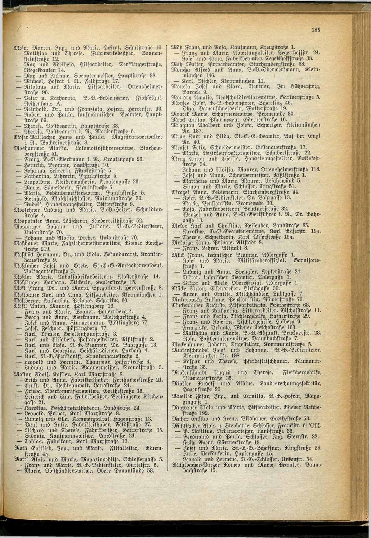 Amtliches Linzer Adreßbuch 1929 - Seite 209
