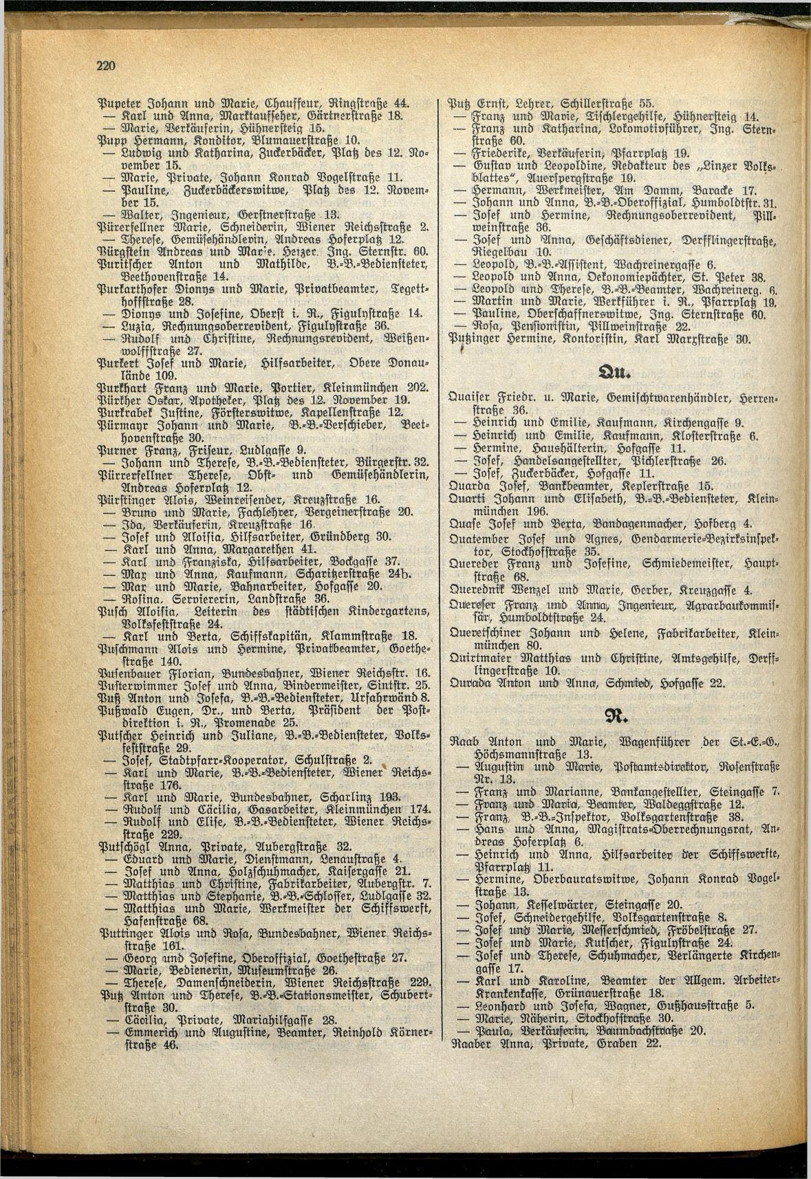 Amtliches Linzer Adreßbuch 1929 - Seite 244