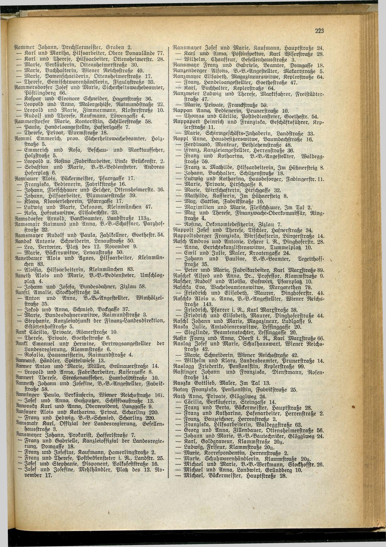 Amtliches Linzer Adreßbuch 1929 - Seite 247