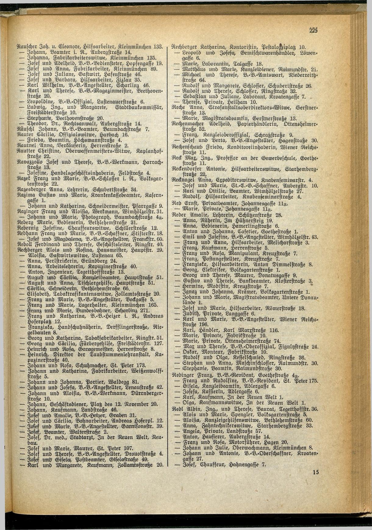 Amtliches Linzer Adreßbuch 1929 - Seite 249