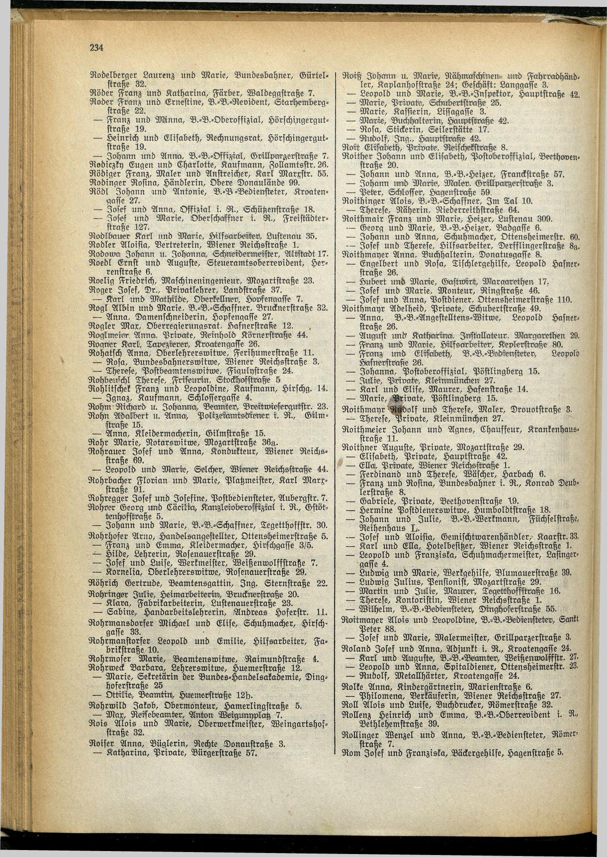 Amtliches Linzer Adreßbuch 1929 - Seite 258