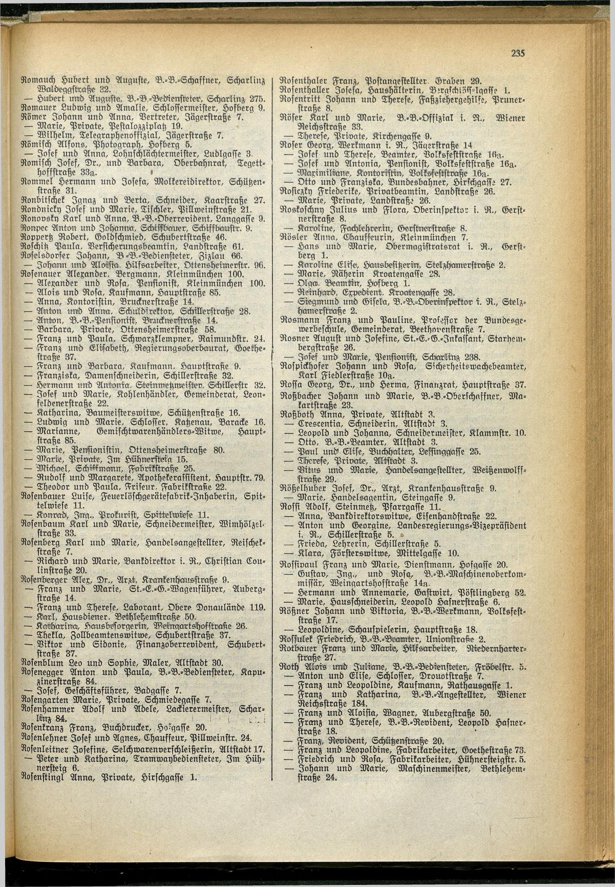 Amtliches Linzer Adreßbuch 1929 - Seite 259