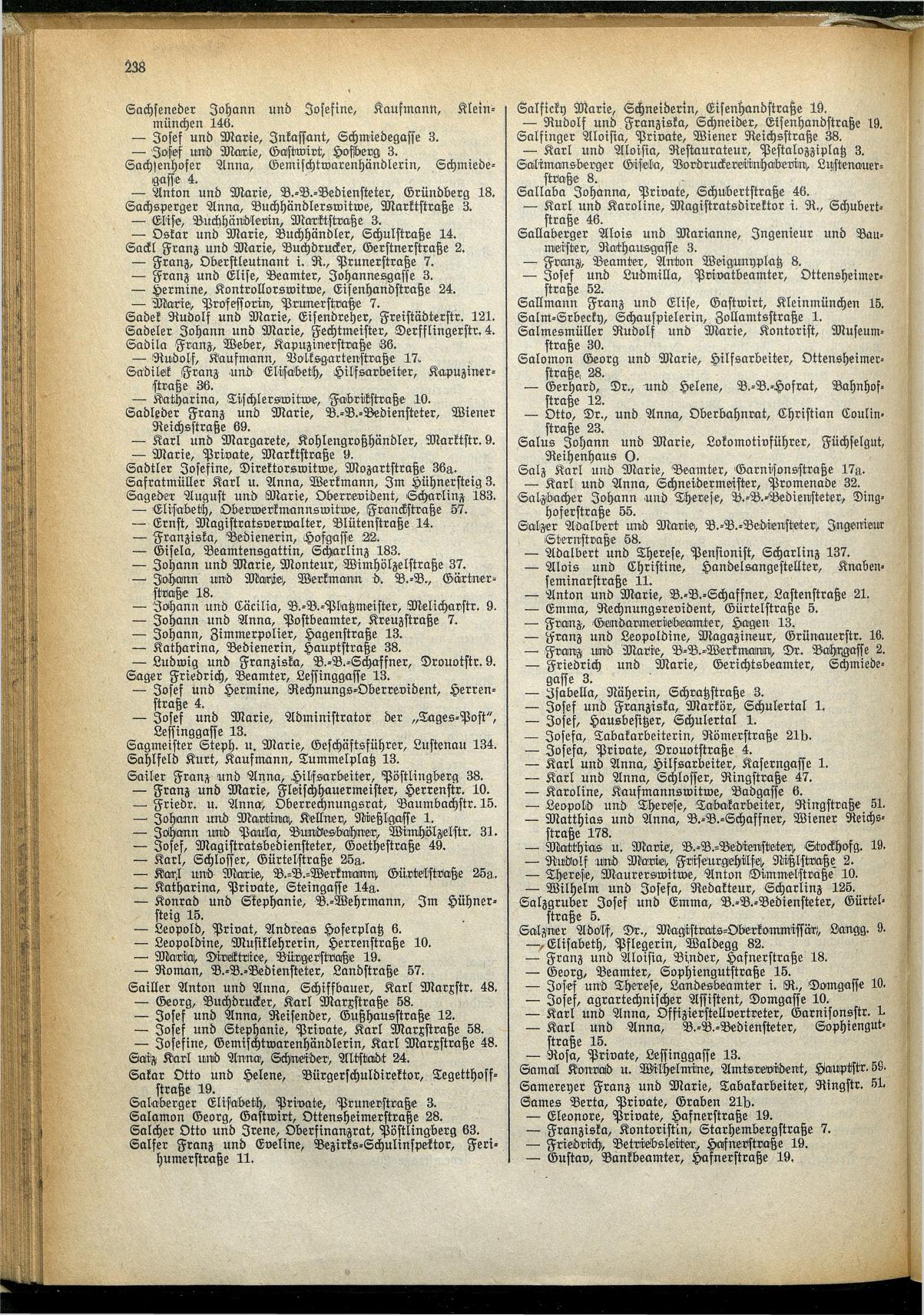Amtliches Linzer Adreßbuch 1929 - Seite 262