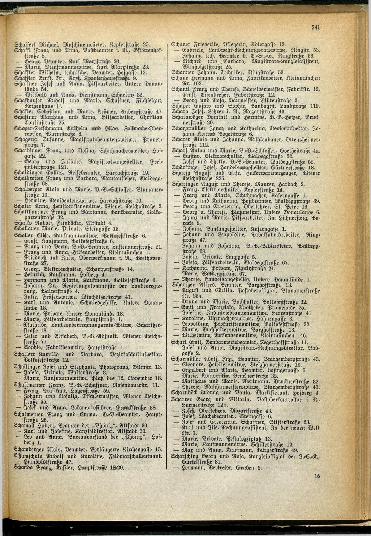 Amtliches Linzer Adreßbuch 1929 - Seite 265