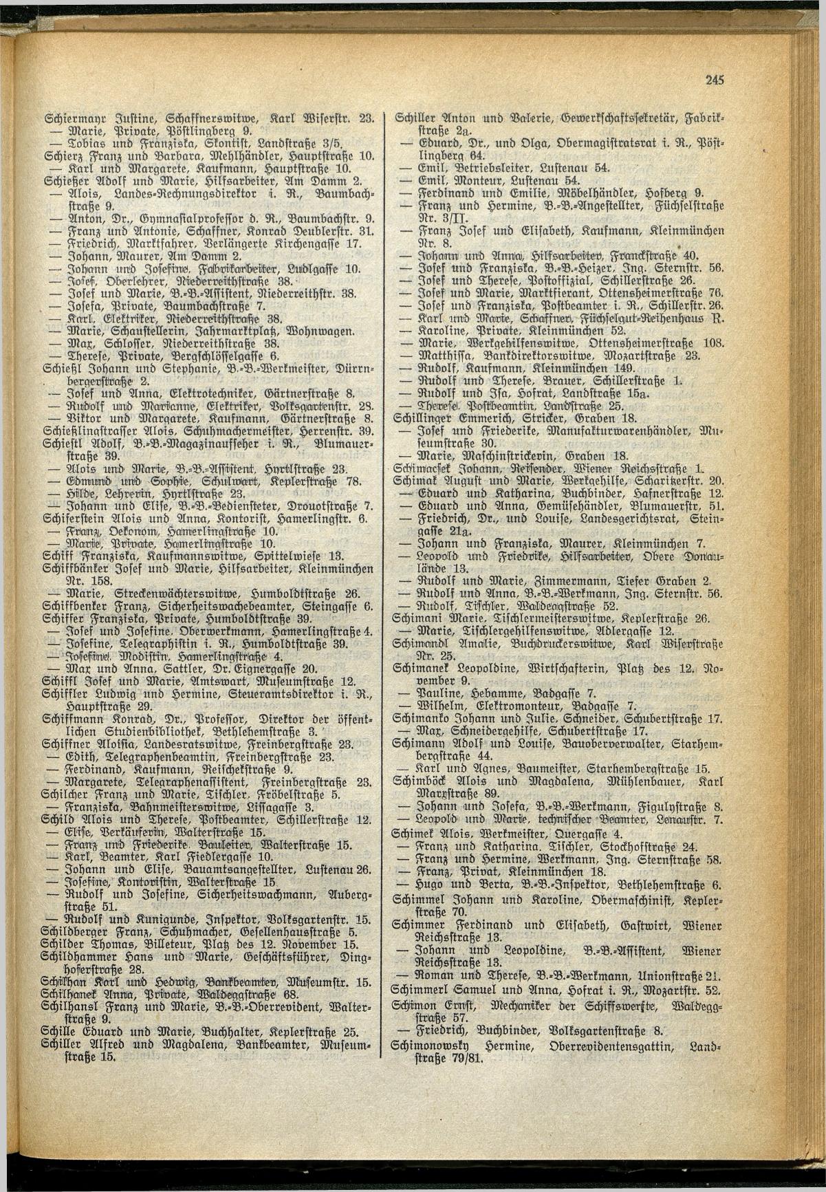 Amtliches Linzer Adreßbuch 1929 - Seite 269
