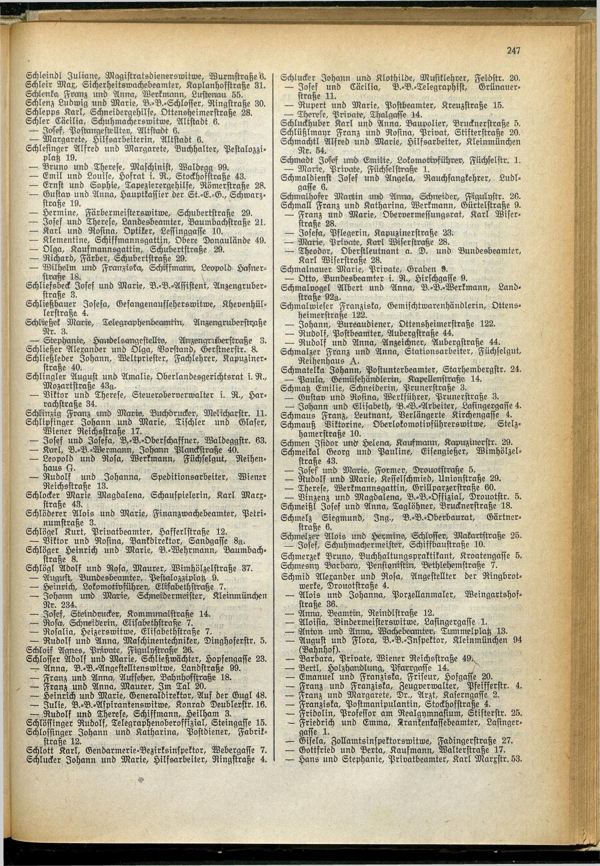 Amtliches Linzer Adreßbuch 1929 - Seite 271