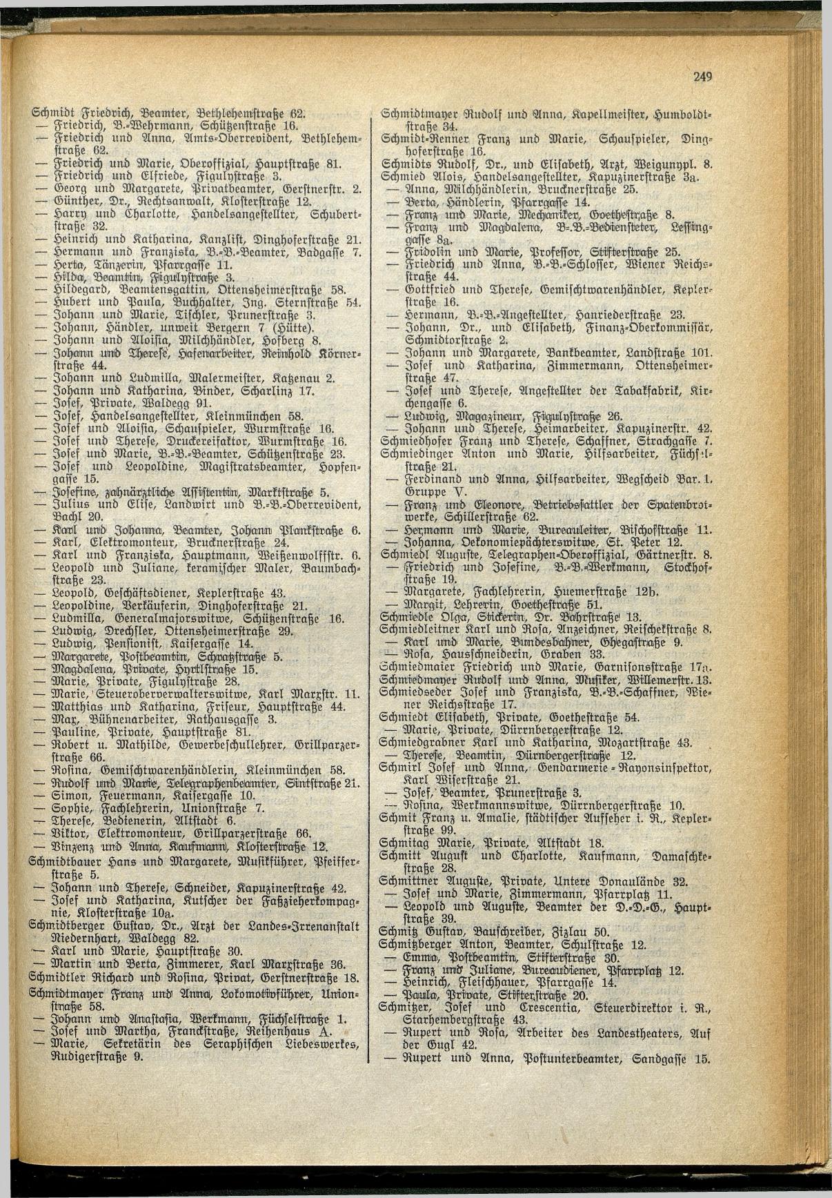 Amtliches Linzer Adreßbuch 1929 - Seite 273