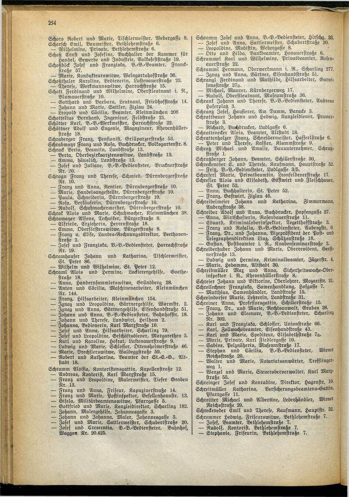 Amtliches Linzer Adreßbuch 1929 - Seite 278