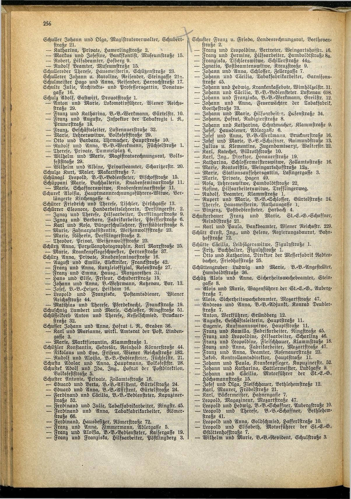 Amtliches Linzer Adreßbuch 1929 - Seite 280