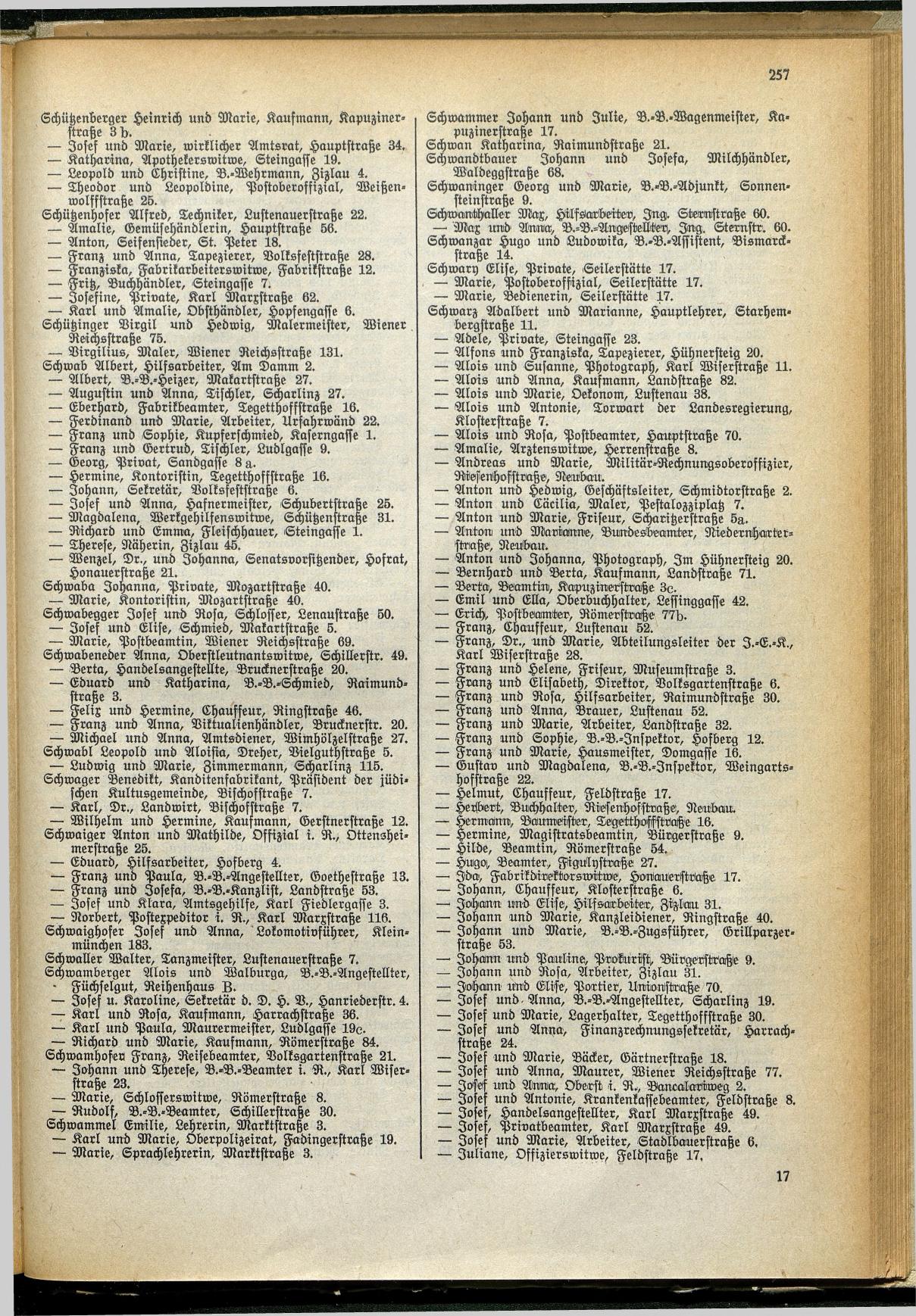 Amtliches Linzer Adreßbuch 1929 - Seite 281