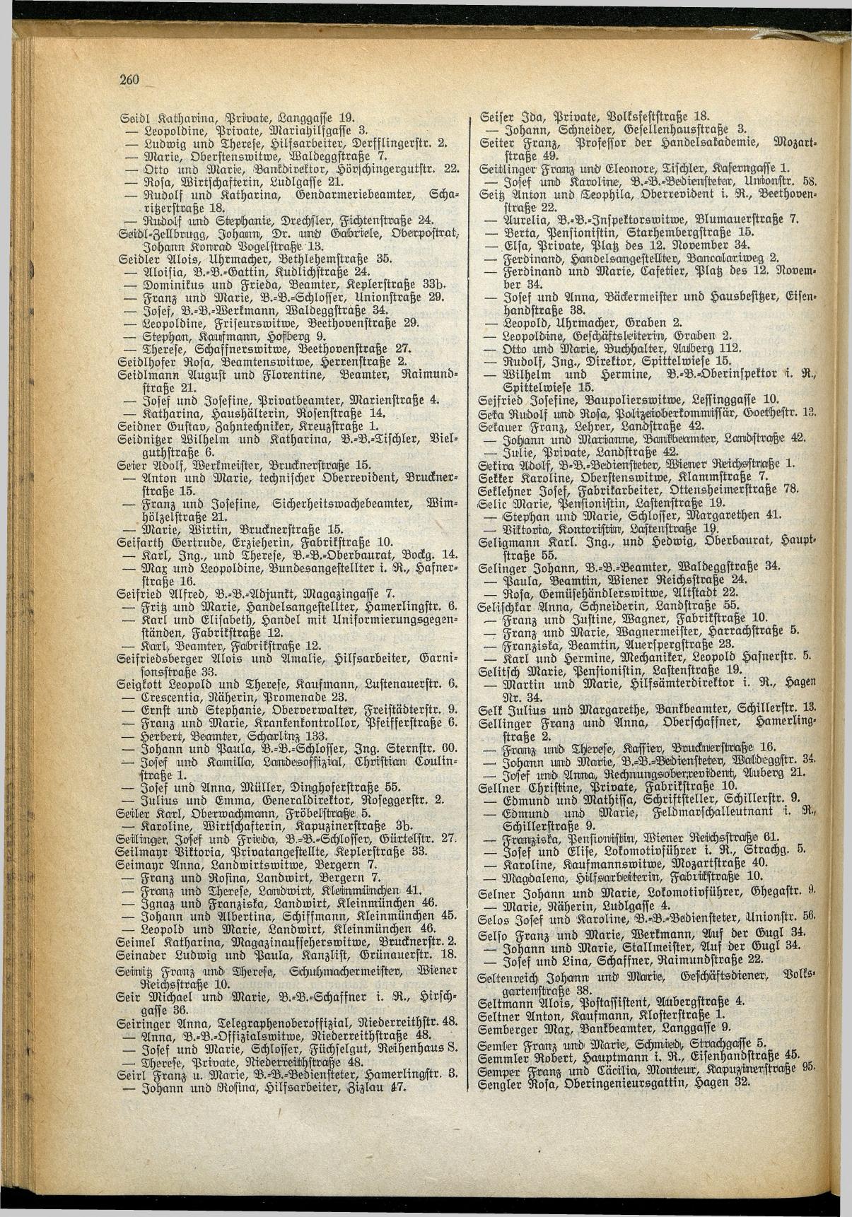 Amtliches Linzer Adreßbuch 1929 - Seite 284