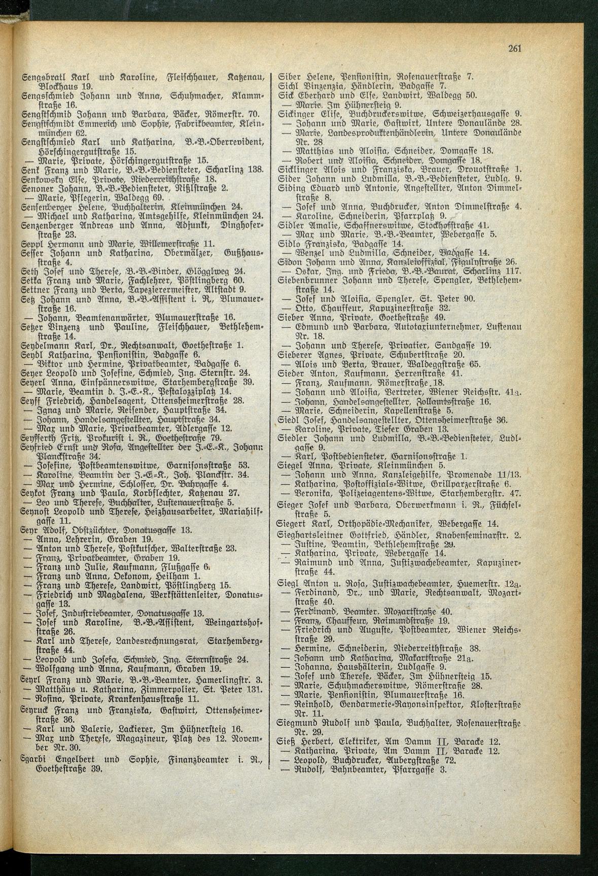 Amtliches Linzer Adreßbuch 1929 - Seite 285