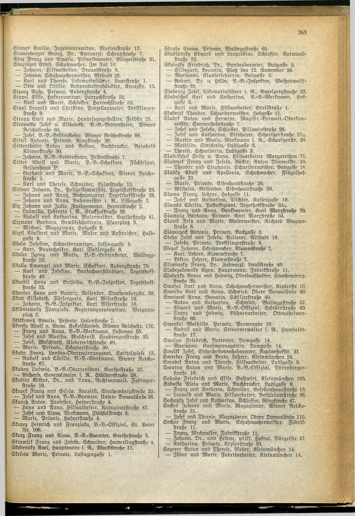 Amtliches Linzer Adreßbuch 1929 - Seite 287