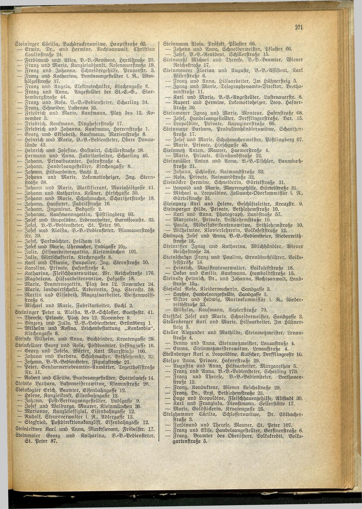 Amtliches Linzer Adreßbuch 1929 - Seite 295
