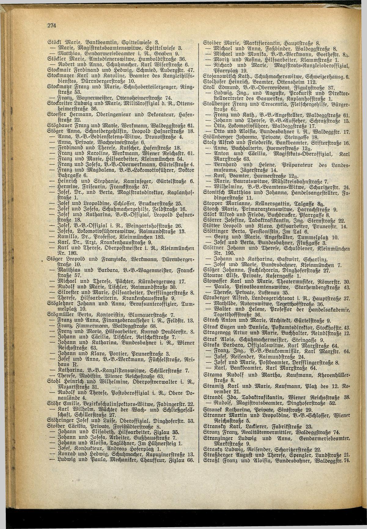 Amtliches Linzer Adreßbuch 1929 - Seite 298
