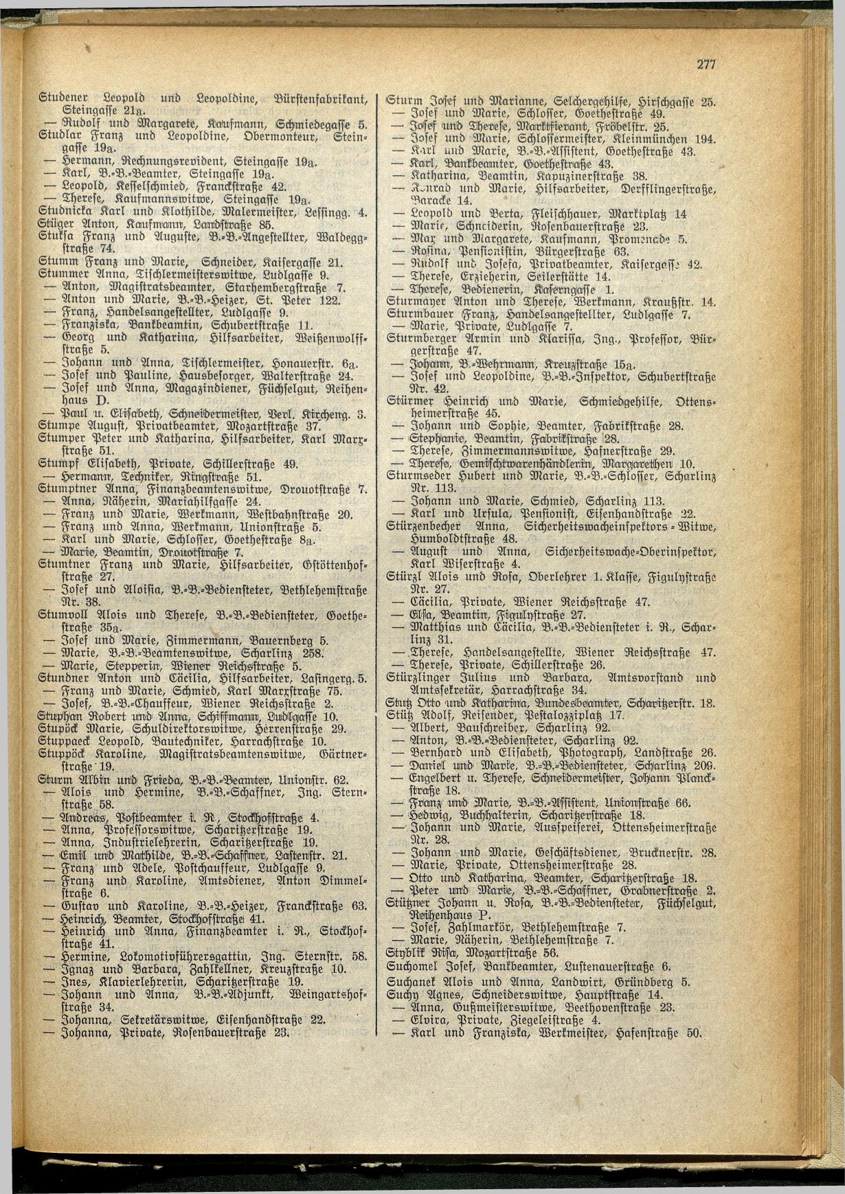 Amtliches Linzer Adreßbuch 1929 - Seite 301