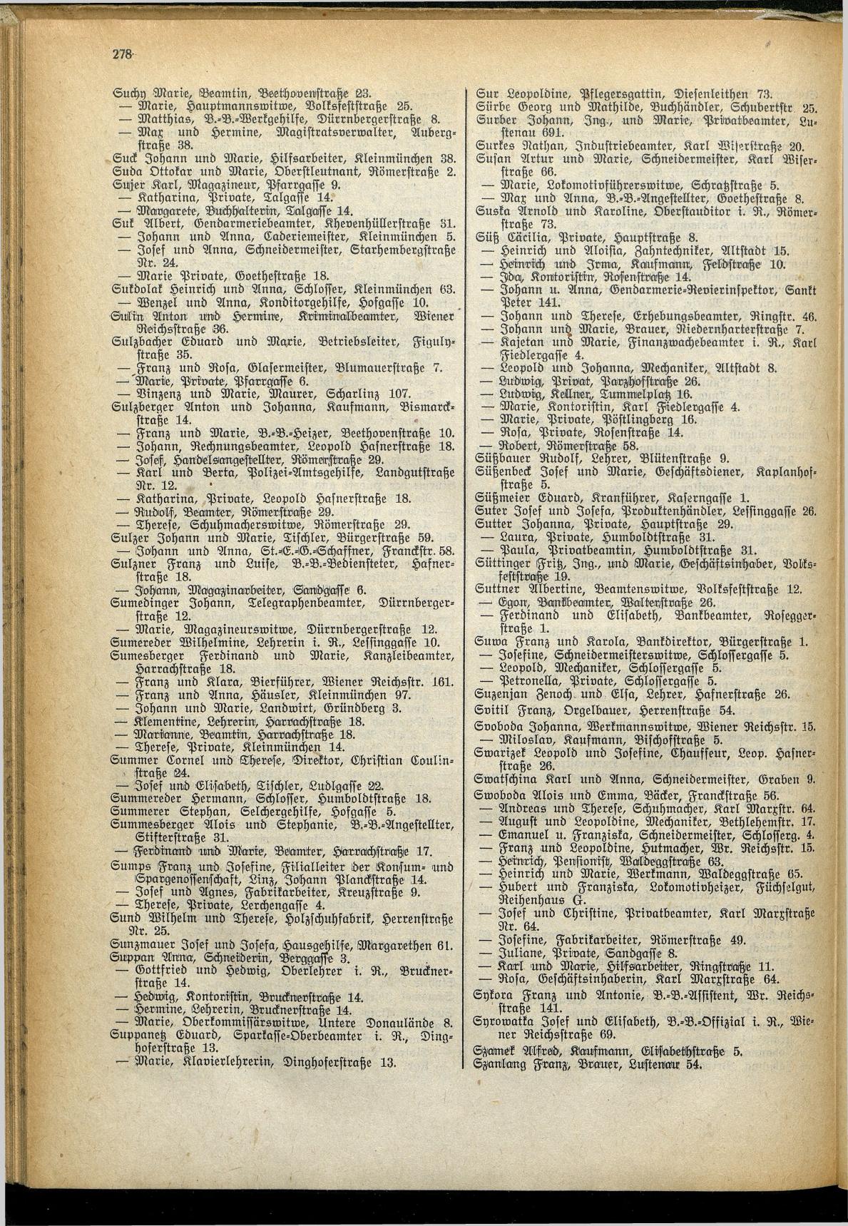 Amtliches Linzer Adreßbuch 1929 - Seite 302