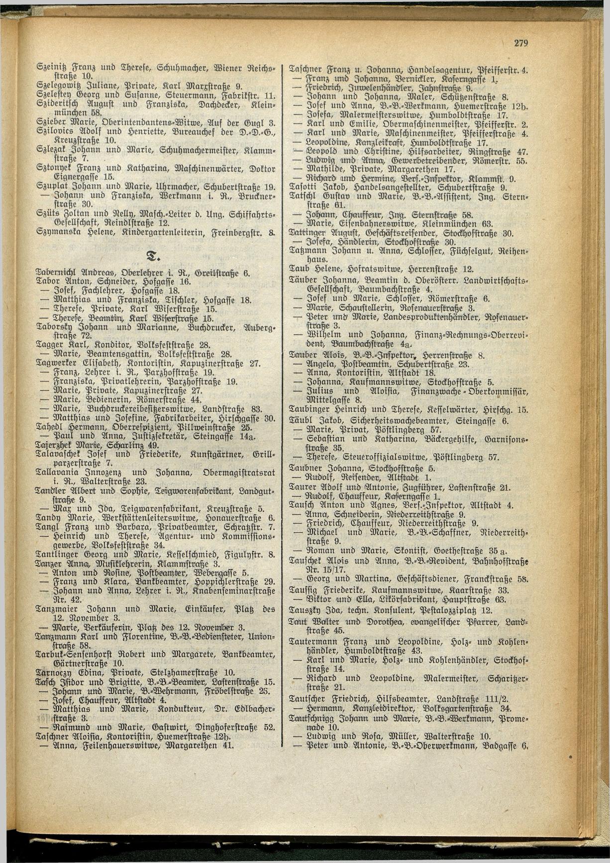 Amtliches Linzer Adreßbuch 1929 - Seite 303