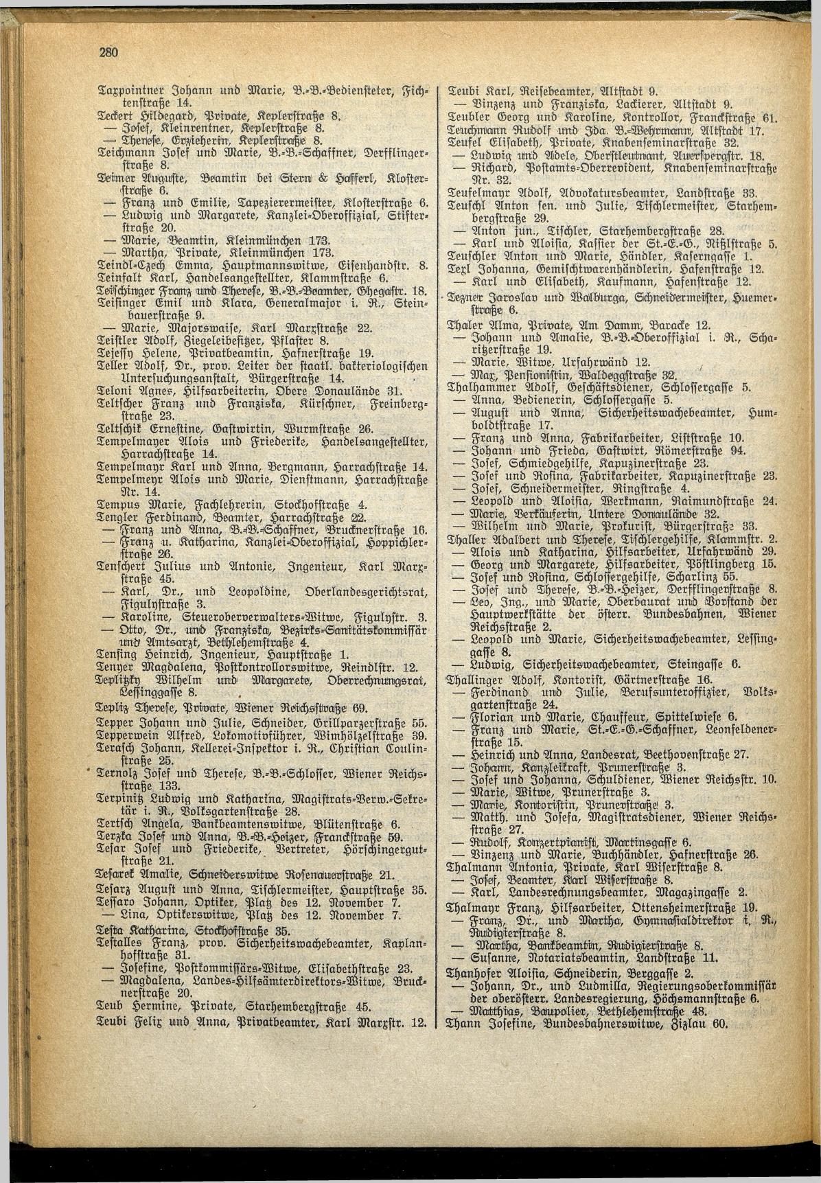 Amtliches Linzer Adreßbuch 1929 - Seite 304