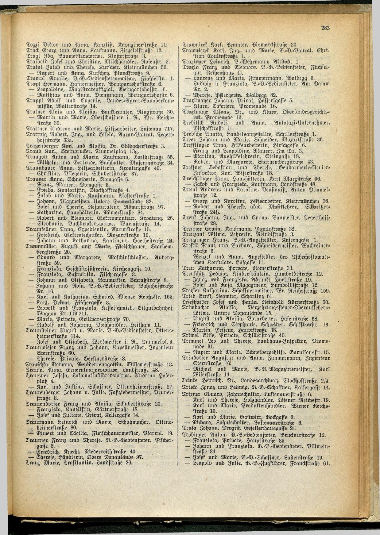 Amtliches Linzer Adreßbuch 1929 - Seite 307