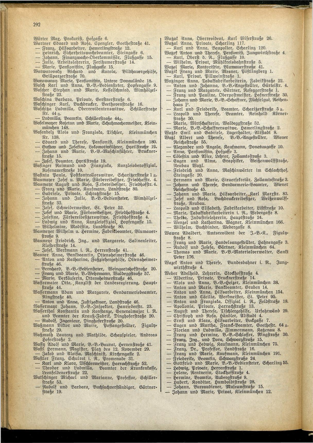 Amtliches Linzer Adreßbuch 1929 - Seite 316