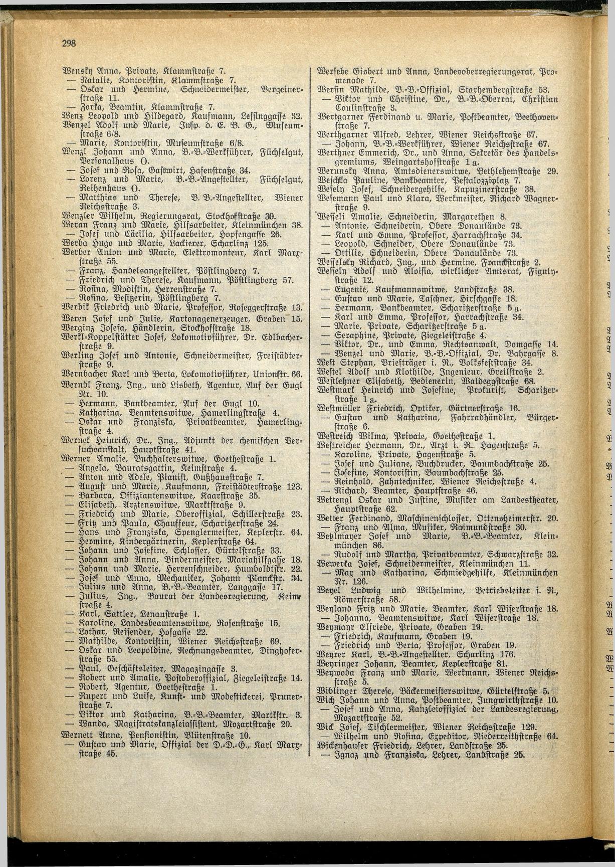 Amtliches Linzer Adreßbuch 1929 - Seite 322