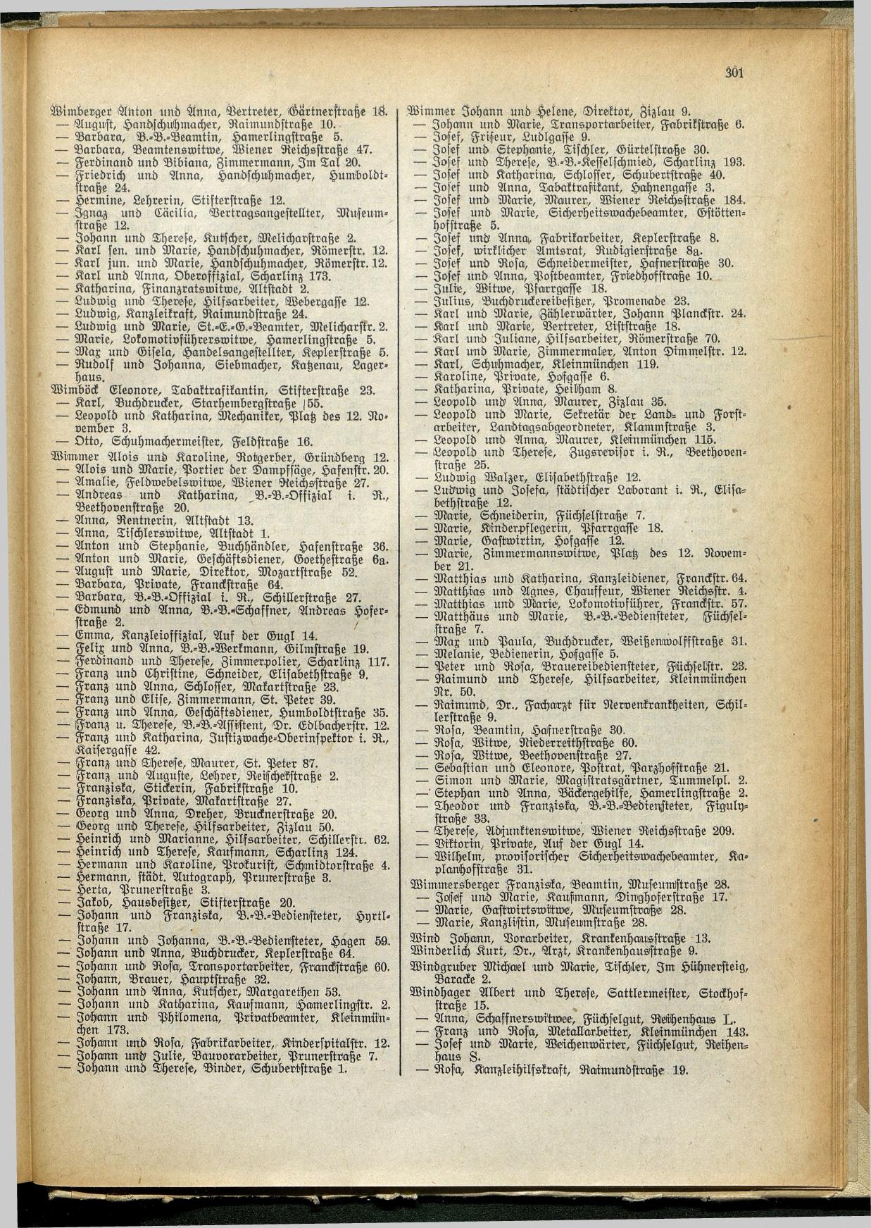 Amtliches Linzer Adreßbuch 1929 - Seite 325
