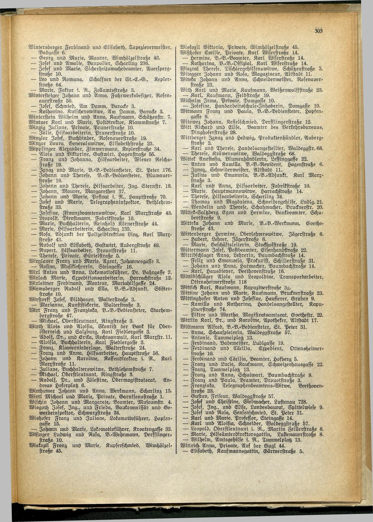 Amtliches Linzer Adreßbuch 1929 - Seite 327