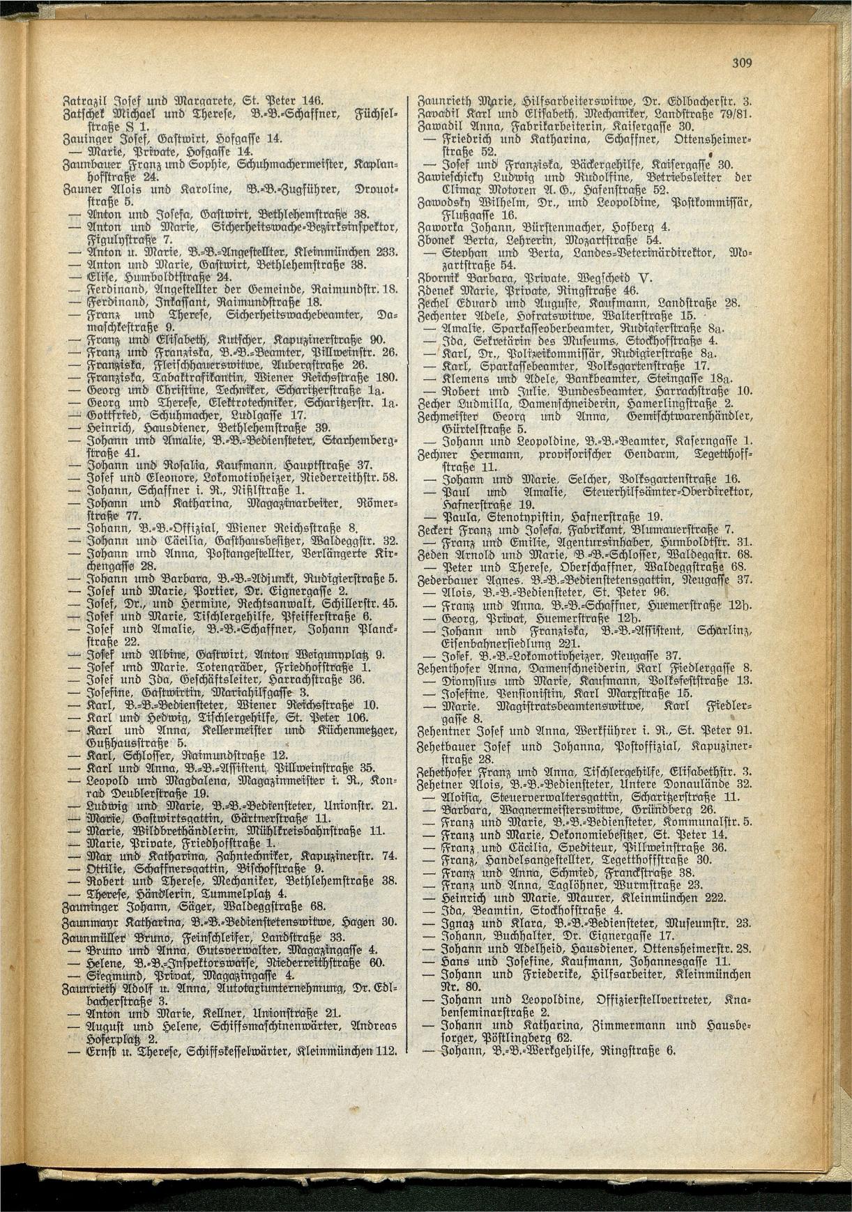 Amtliches Linzer Adreßbuch 1929 - Seite 333