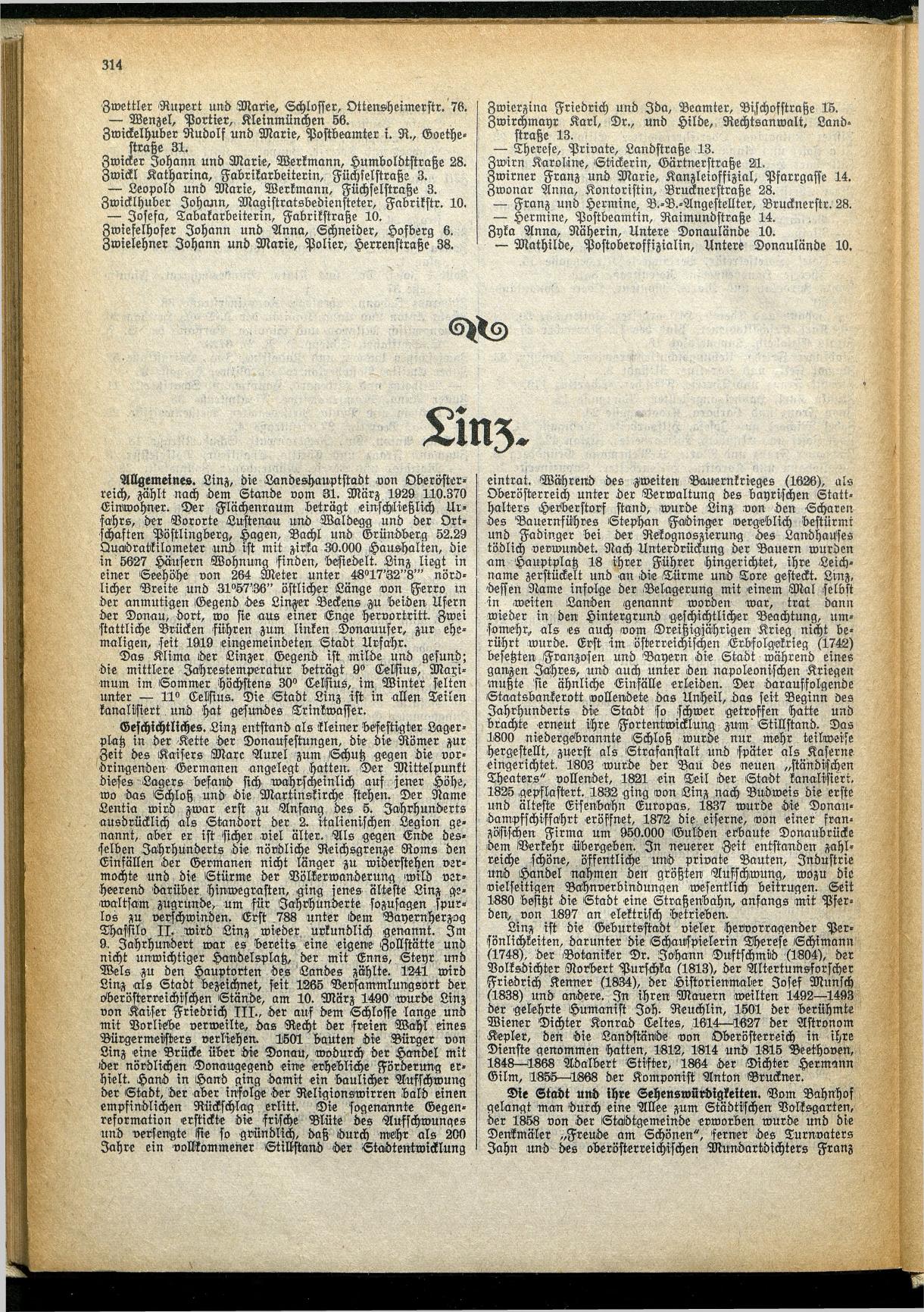 Amtliches Linzer Adreßbuch 1929 - Seite 338