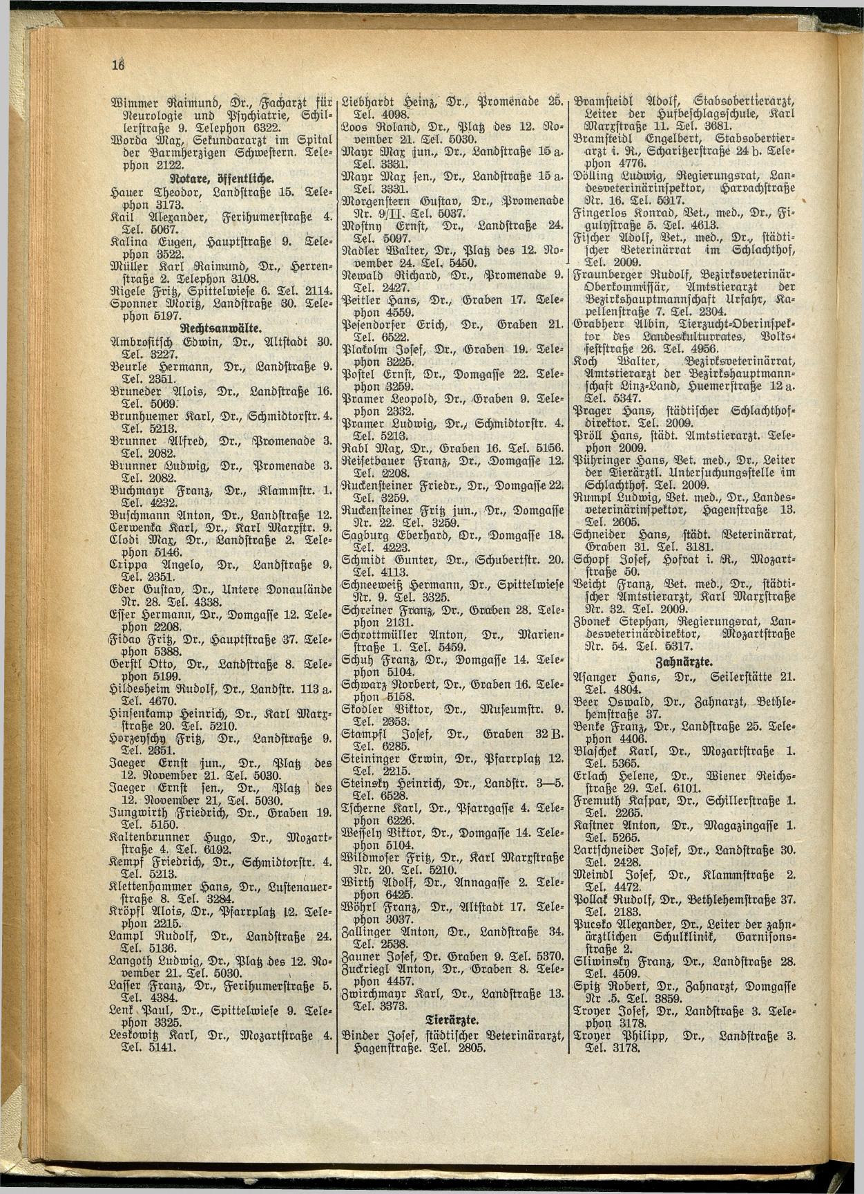 Amtliches Linzer Adreßbuch 1929 - Seite 38