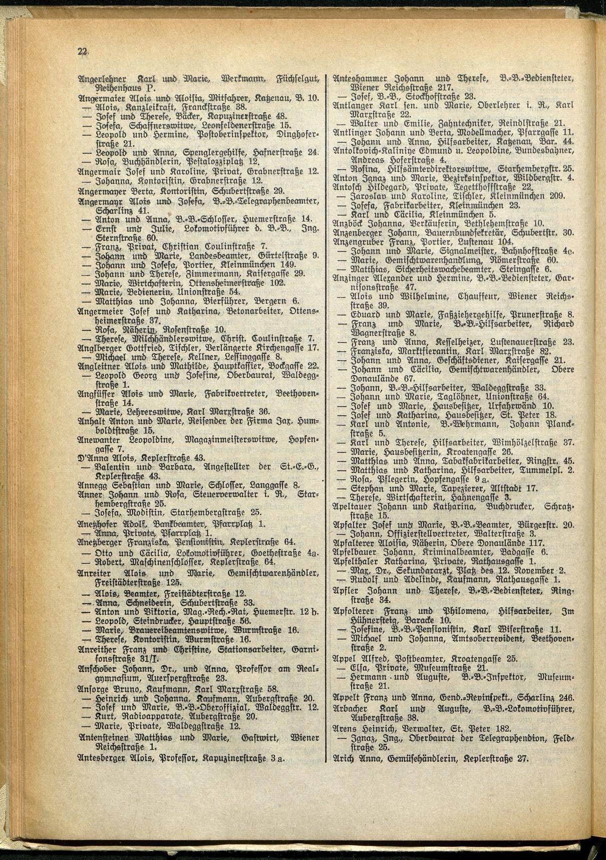 Amtliches Linzer Adreßbuch 1929 - Seite 44