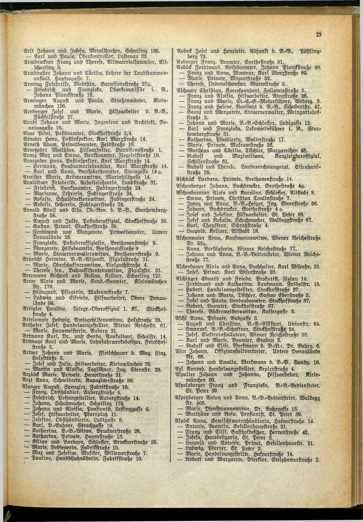 Amtliches Linzer Adreßbuch 1929 - Seite 45