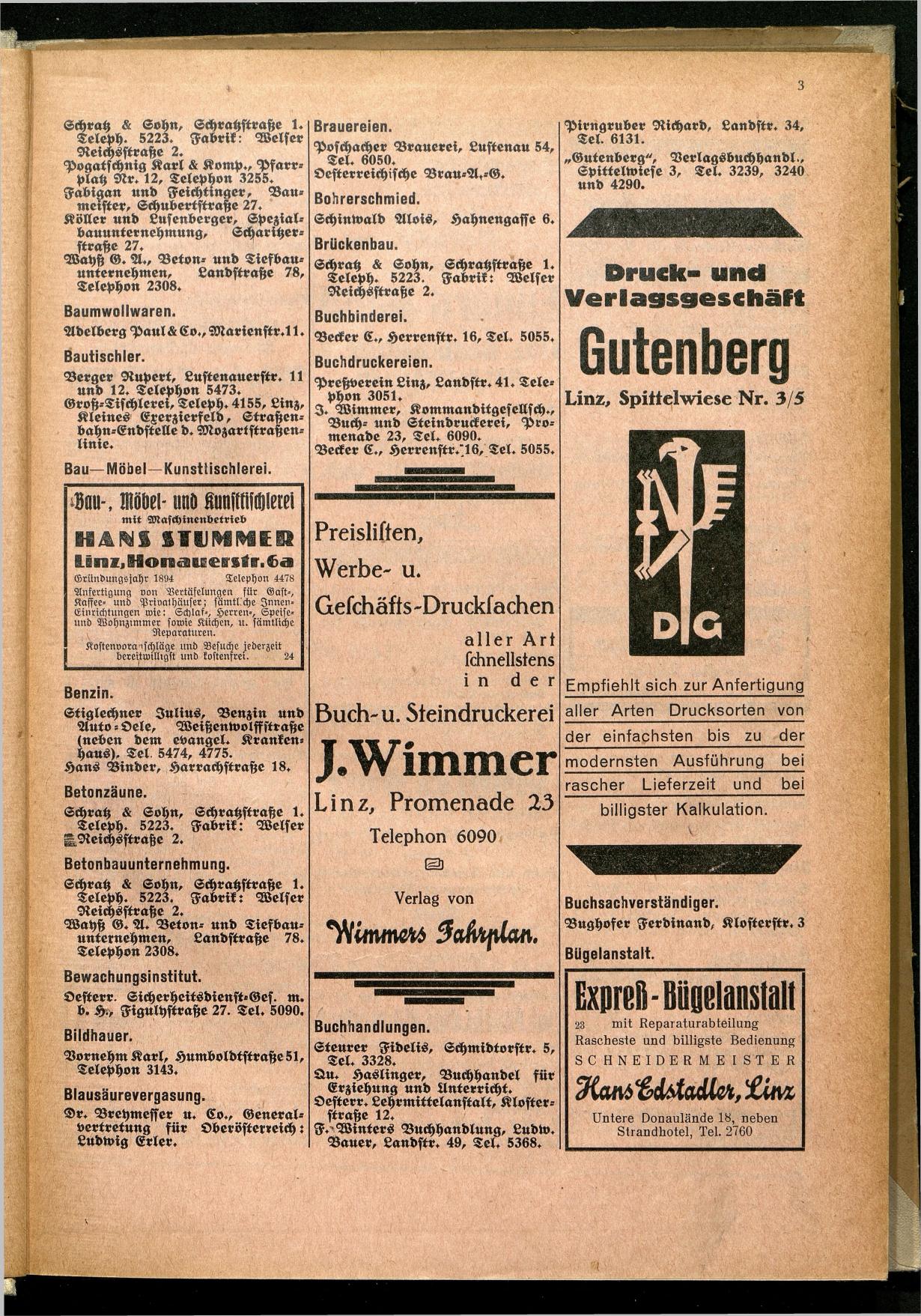 Amtliches Linzer Adreßbuch 1929 - Seite 5