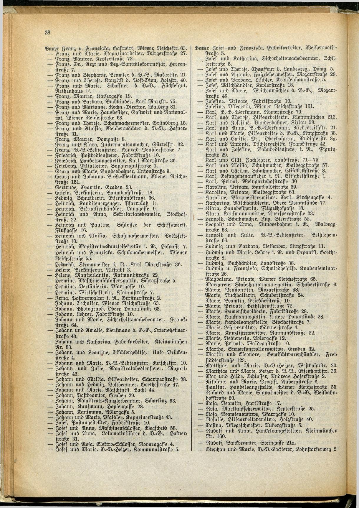 Amtliches Linzer Adreßbuch 1929 - Seite 50