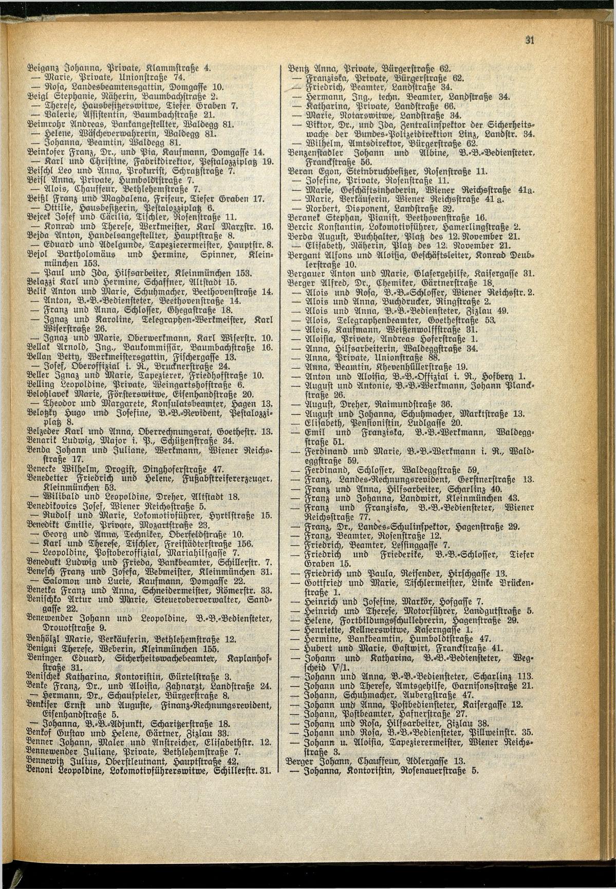 Amtliches Linzer Adreßbuch 1929 - Seite 53