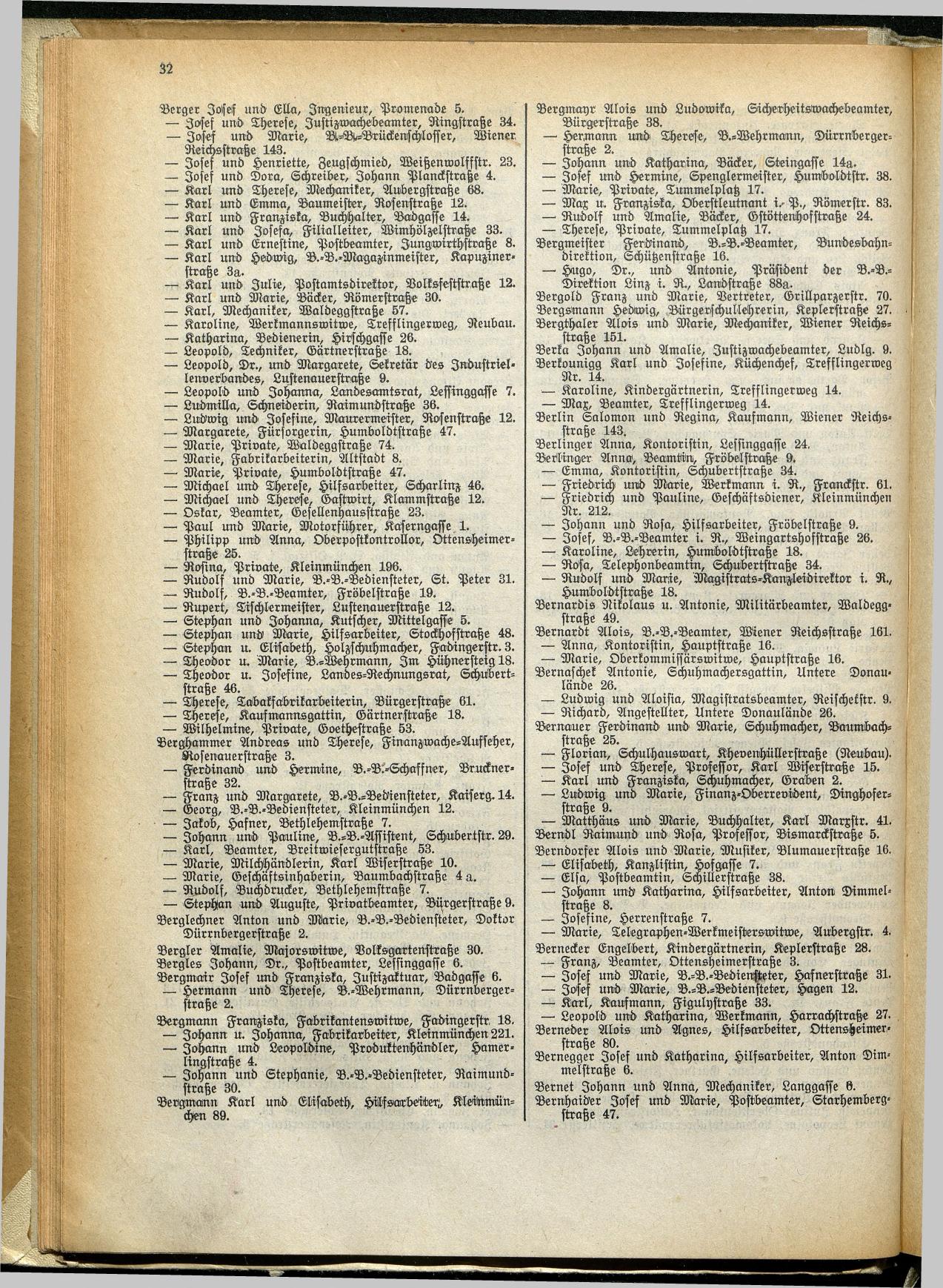 Amtliches Linzer Adreßbuch 1929 - Seite 54