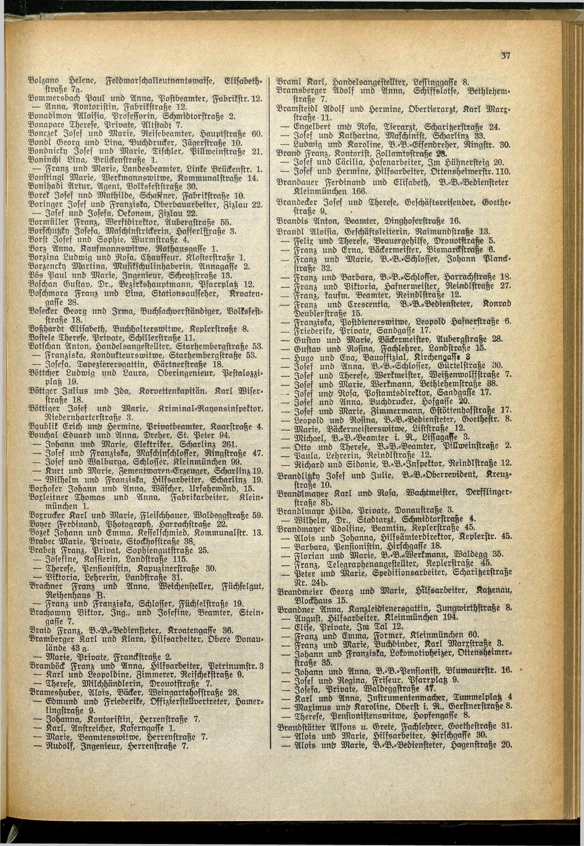 Amtliches Linzer Adreßbuch 1929 - Seite 59