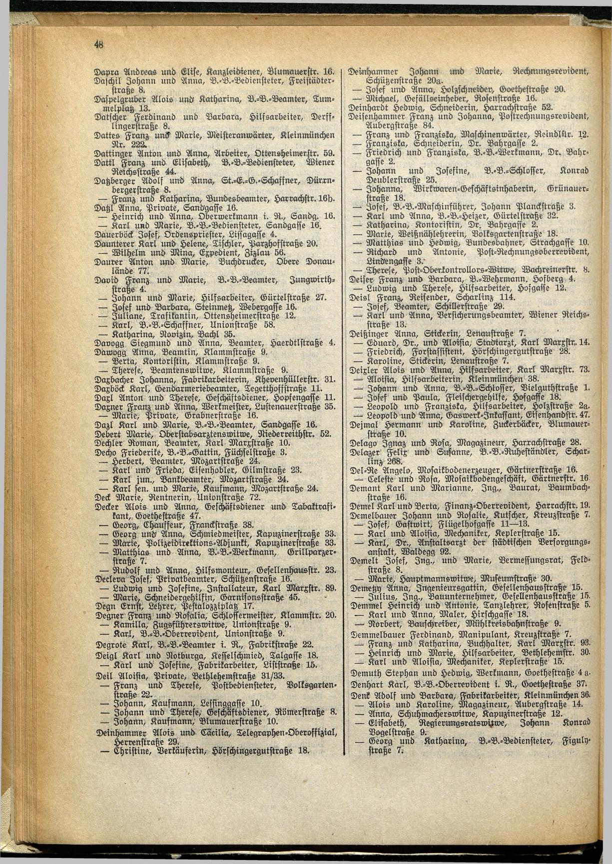 Amtliches Linzer Adreßbuch 1929 - Seite 70