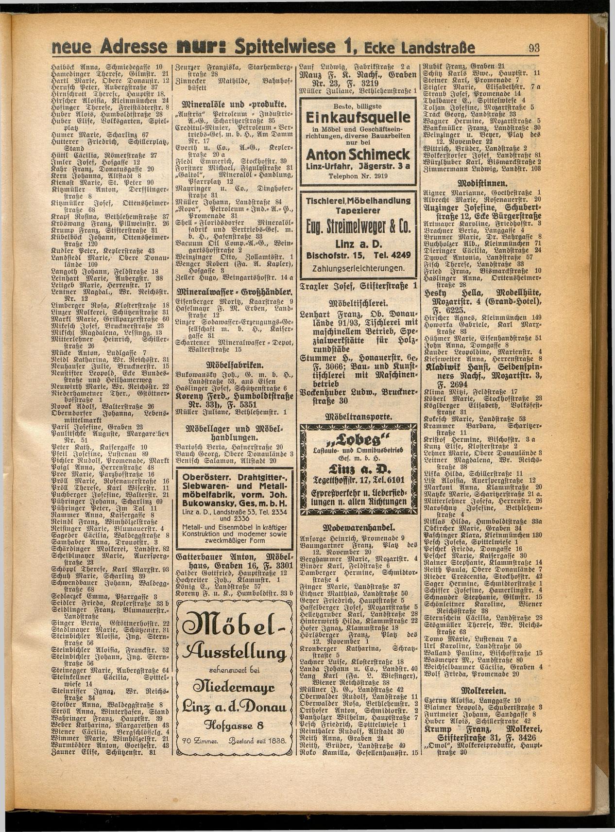 Amtliches Linzer Adreßbuch 1932 - Seite 103