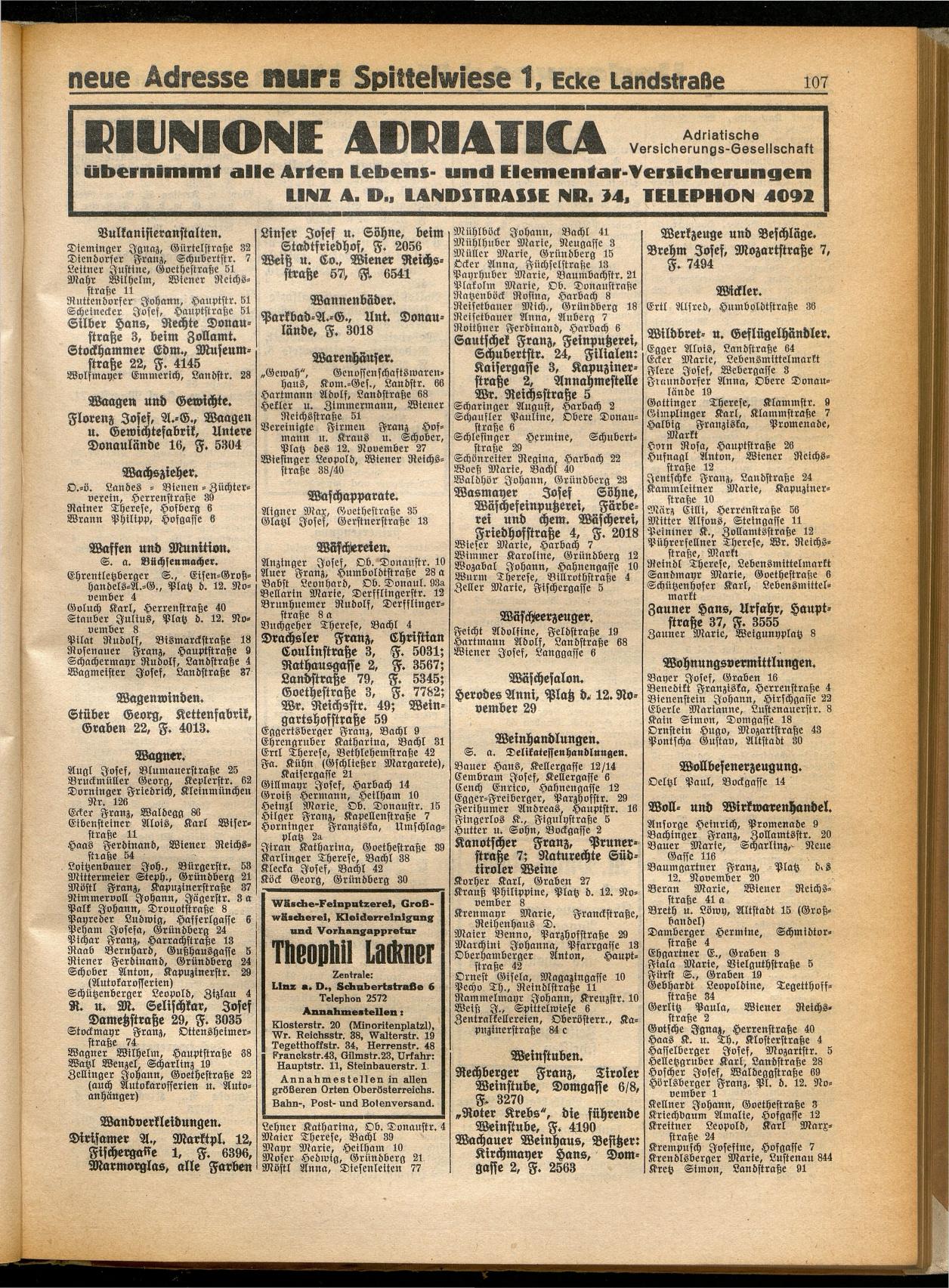 Amtliches Linzer Adreßbuch 1932 - Seite 117